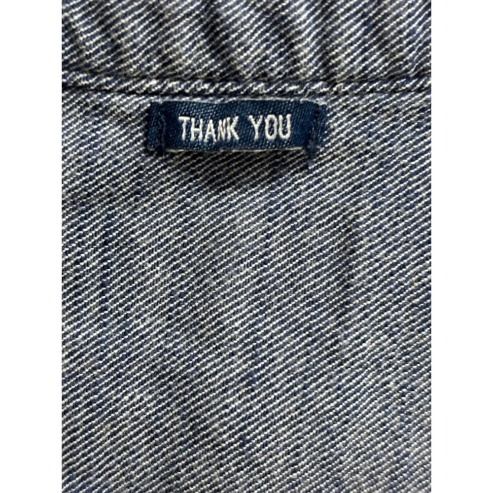 Boys Zara Kids Collection Blue Denim Grandad Button Down Shirt Size 6